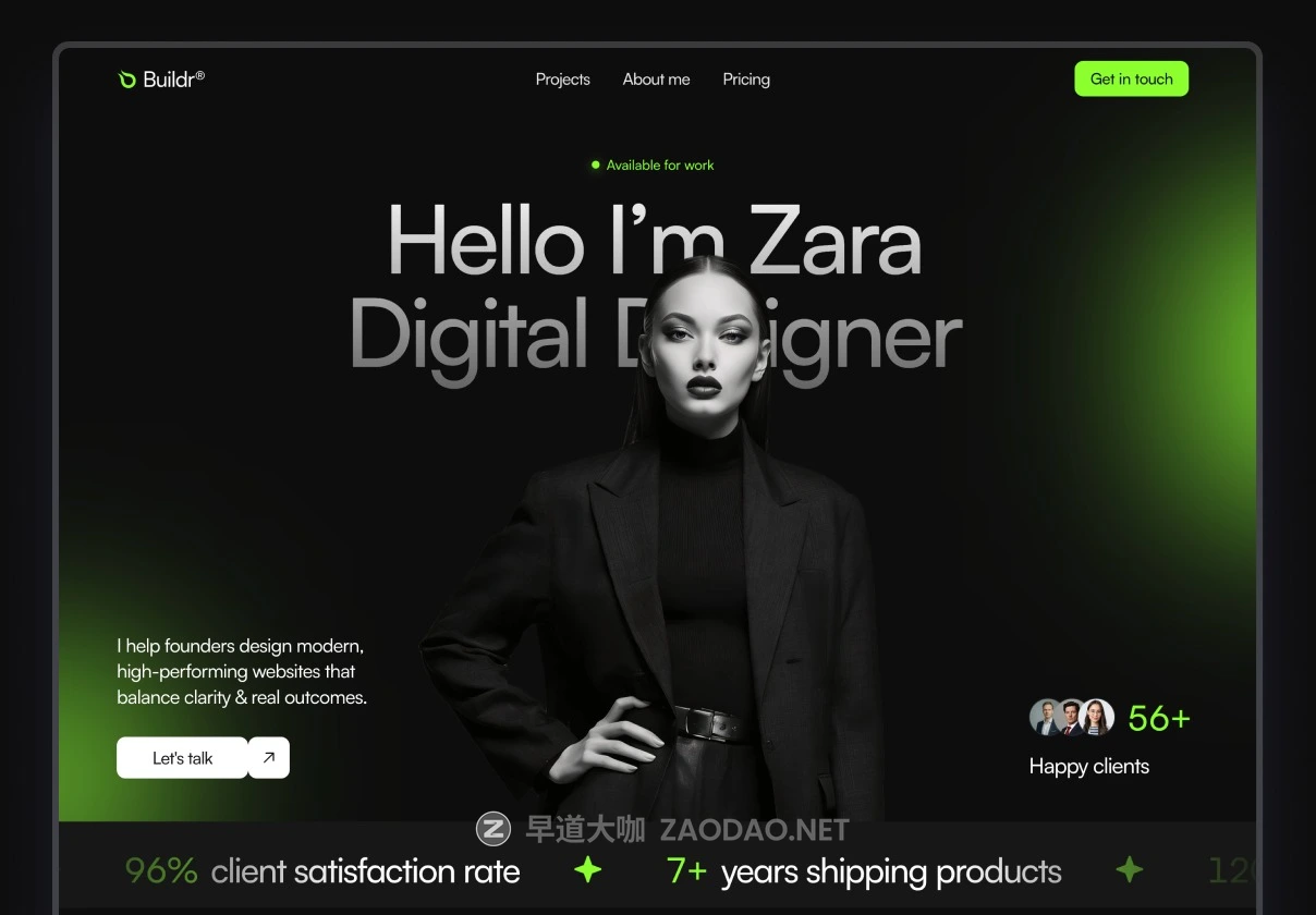 高端暗调个人摄影设计师案例作品集用户ui界面排版framer模板 Buildr — Framer Portfolio Template for Designers插图 高端暗调个人摄影设计师案例作品集用户ui界面排版framer模板 Buildr — Framer Portfolio Template for Designers插图