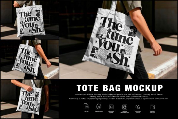 3款ins风街头艺术无纺布帆布袋手提袋vi品牌设计贴图psd样机素材 Canvas Tote Bag Mockup特色图 3款ins风街头艺术无纺布帆布袋手提袋vi品牌设计贴图psd样机素材 Canvas Tote Bag Mockup