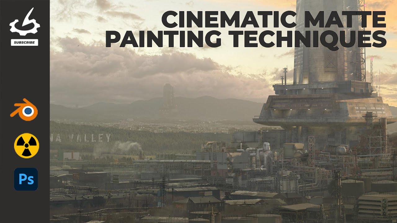 独家AI翻译] Blender Nuke PS数字绘景未来科幻MP场景合成教程中英文字幕The Gnomon Workshop - Cinematic  Matte Painting Techniques
