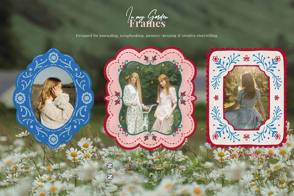 50款怀旧梦幻浪漫童话般婚礼手绘蕾丝风格花卉相框边框PNG免抠图设计素材 Cottagecore Decorative Frame clipart插图5 50款怀旧梦幻浪漫童话般婚礼手绘蕾丝风格花卉相框边框PNG免抠图设计素材 Cottagecore Decorative Frame clipart插图5