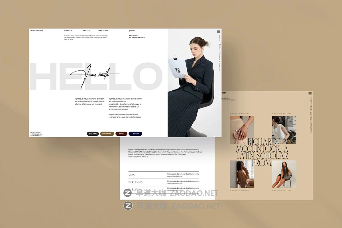 24页创意简约企业介绍案例作品集个人简历图片排版设计ppt/keynote幻灯片模板素材 Creative Services Guide Presentation Template插图5 24页创意简约企业介绍案例作品集个人简历图片排版设计ppt/keynote幻灯片模板素材 Creative Services Guide Presentation Template插图5