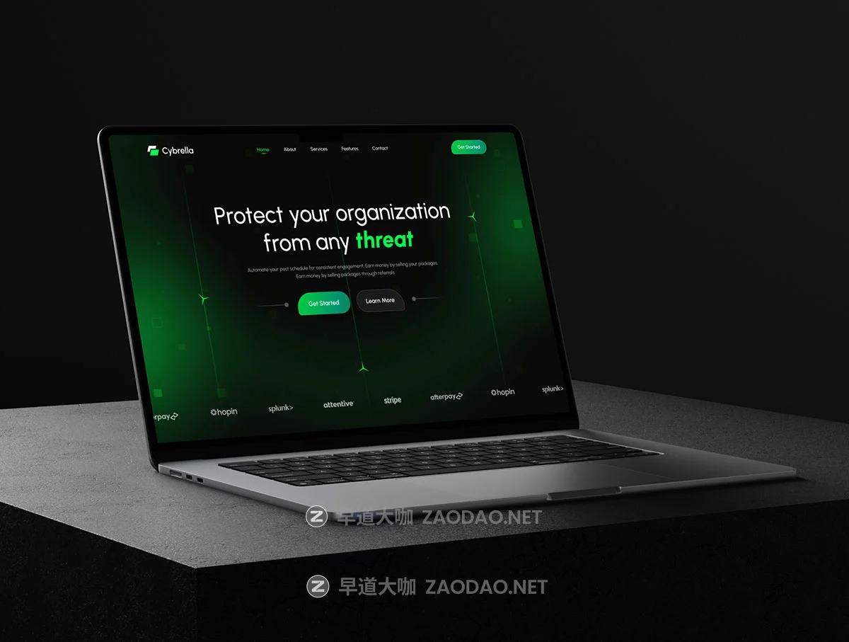 12+屏高保真暗调网络安全信息科技技术服务网站SaaS平台ui界面设计figma格式模板套件 Cybrella – Cyber Security Website UI Kit插图6 12+屏高保真暗调网络安全信息科技技术服务网站SaaS平台ui界面设计figma格式模板套件 Cybrella – Cyber Security Website UI Kit插图6