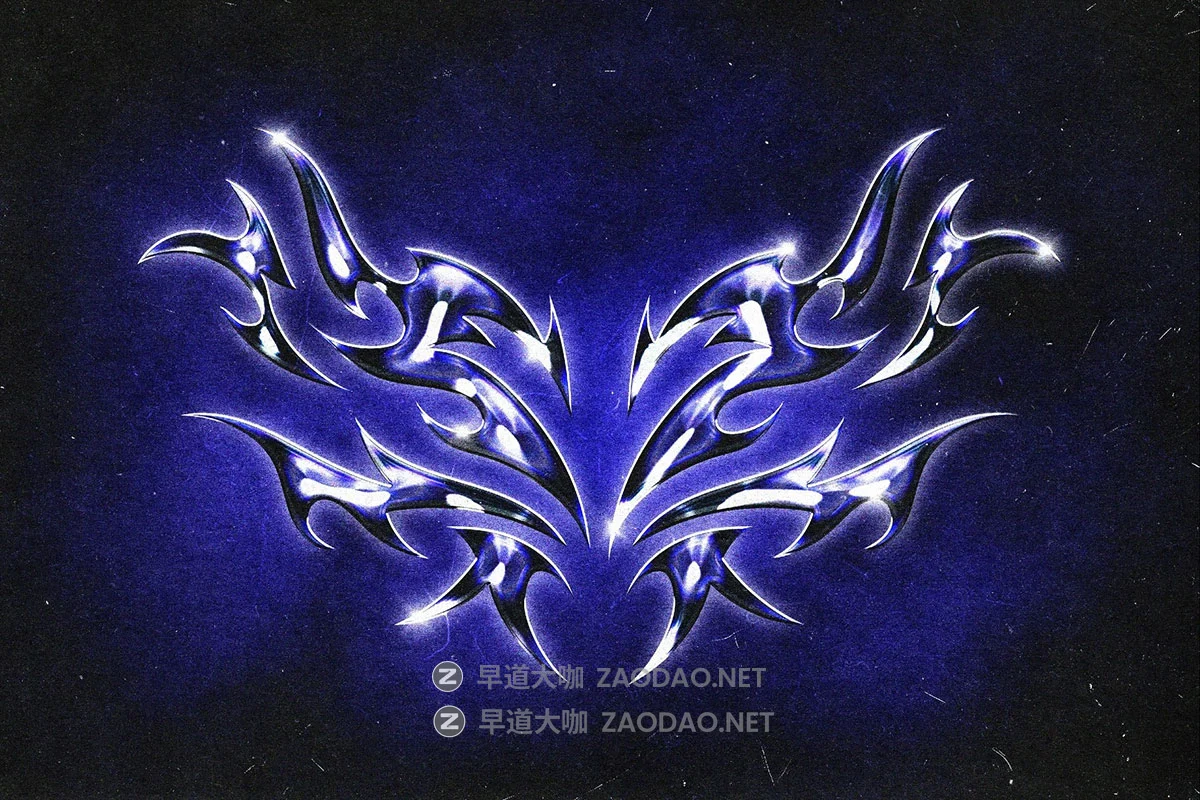 深色边缘光晕发光金属镀铬3D立体标题logo字体设计ps特效样机模板 Dark Purple Chrome Text Effect插图2 深色边缘光晕发光金属镀铬3D立体标题logo字体设计ps特效样机模板 Dark Purple Chrome Text Effect插图2