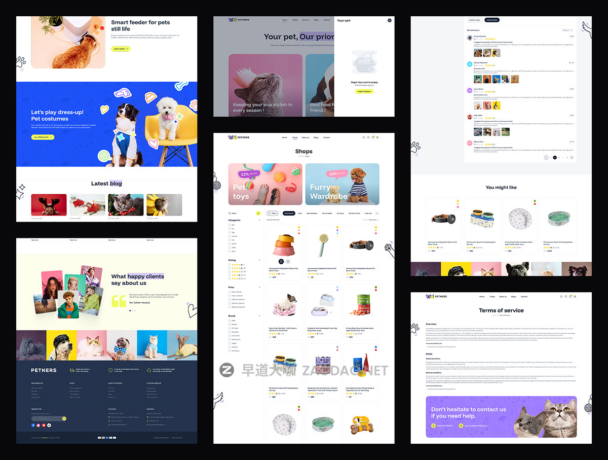 46屏响应式专业宠物护理物品食品玩具商店电商网站ui界面设计figma模板ui套件 Ecommerce UI Kit for Pet shop – Figma插图4 46屏响应式专业宠物护理物品食品玩具商店电商网站ui界面设计figma模板ui套件 Ecommerce UI Kit for Pet shop – Figma插图4