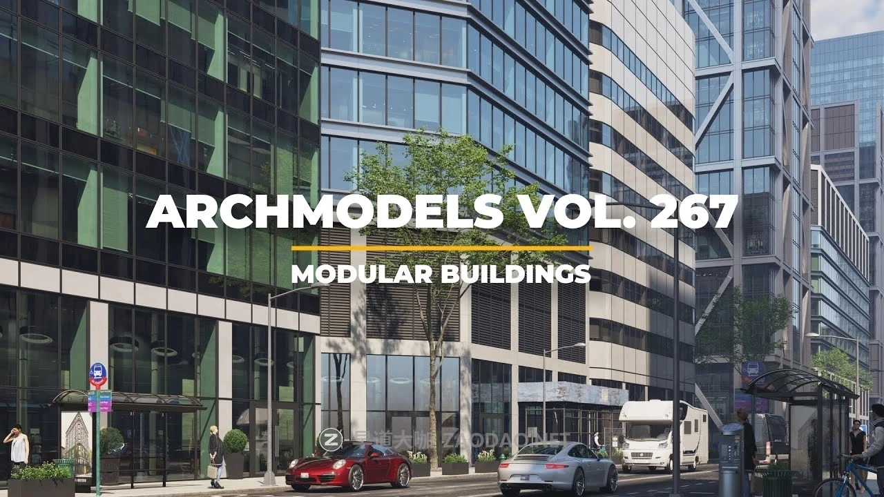 现代城市高楼模块化建筑景观3D模型资产MAX/FBX/OBJ格式 Evermotion – Archmodels vol. 267插图 现代城市高楼模块化建筑景观3D模型资产MAX/FBX/OBJ格式 Evermotion – Archmodels vol. 267插图