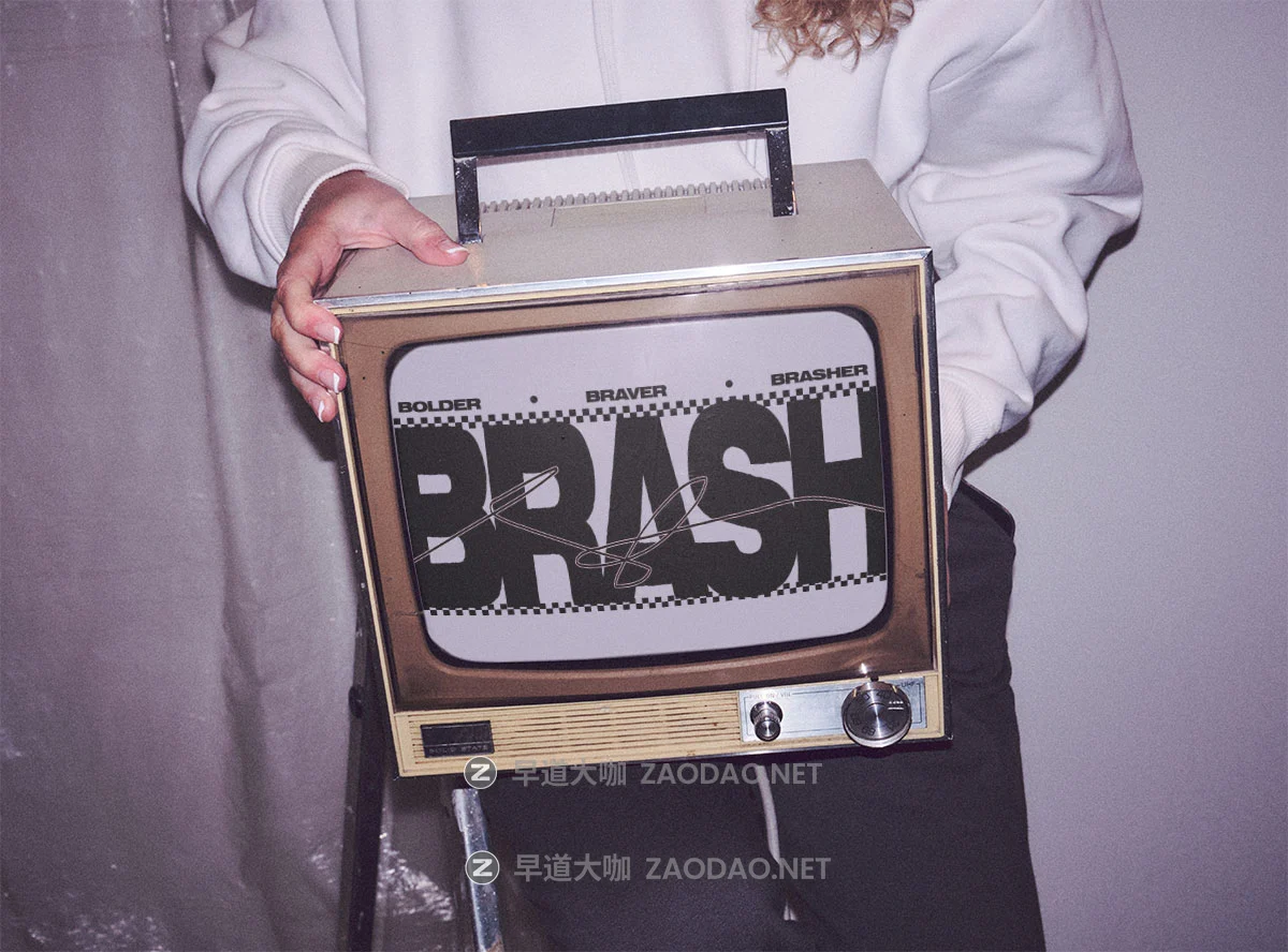 7款叛逆棉线帽T恤包装箱TV电视红酒瓶名片小众品牌vi贴图psd样机模板 Format Mockup – BRASH Collection P2插图2 7款叛逆棉线帽T恤包装箱TV电视红酒瓶名片小众品牌vi贴图psd样机模板 Format Mockup – BRASH Collection P2插图2