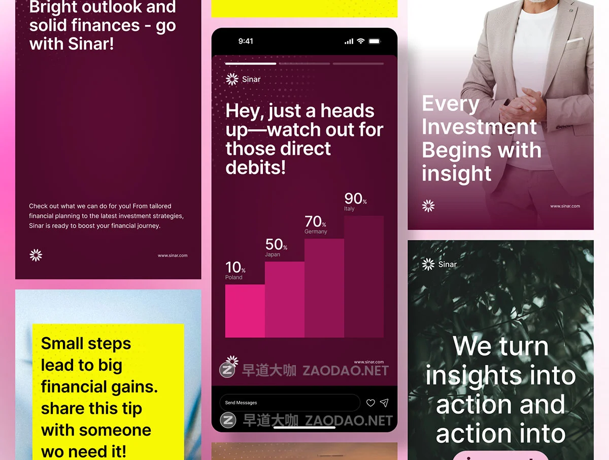 50款ins风金融理财品牌推广公众号推广电商海报设计figma模板套件 Finance Social Media Post Kit插图7 50款ins风金融理财品牌推广公众号推广电商海报设计figma模板套件 Finance Social Media Post Kit插图7