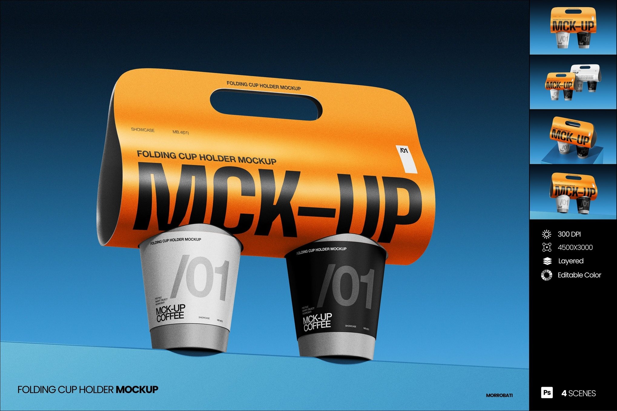 4款手提奶茶果汁咖啡外卖纸杯设计展示ps贴图效果图样机模板素材 Folding Cup Holder Mockup特色图 4款手提奶茶果汁咖啡外卖纸杯设计展示ps贴图效果图样机模板素材 Folding Cup Holder Mockup