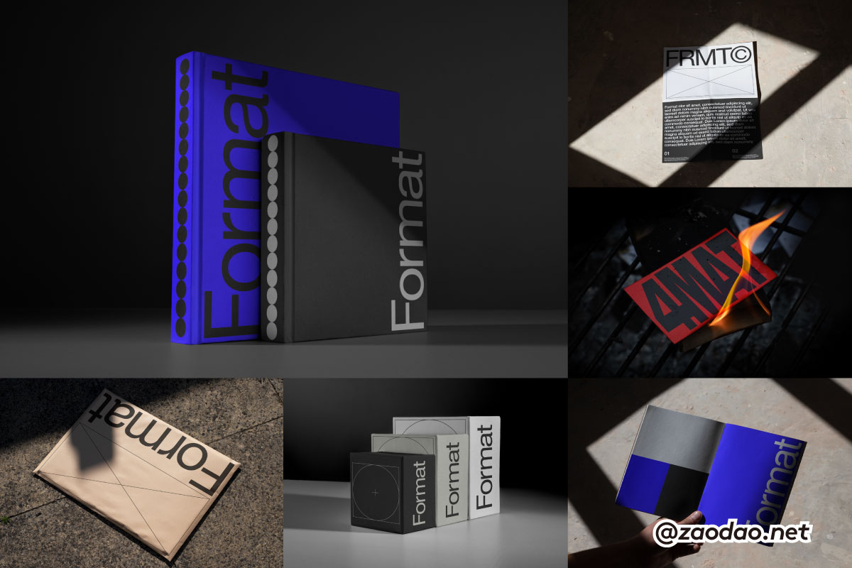 7款高级场景质感海报画册书籍名片信封包装盒vi品牌设计ps展示效果图样机模板 Format Mockup – BATCH 001 Collection P2特色图 7款高级场景质感海报画册书籍名片信封包装盒vi品牌设计ps展示效果图样机模板 Format Mockup – BATCH 001 Collection P2