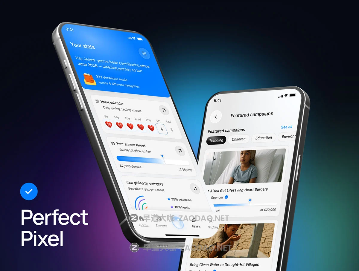 100屏物流快递送货外卖跑腿服务跟踪app应用程序figma模板ui套件设计素材 GiveKind – Charity Mobile App UI KIT插图5 100屏物流快递送货外卖跑腿服务跟踪app应用程序figma模板ui套件设计素材 GiveKind – Charity Mobile App UI KIT插图5