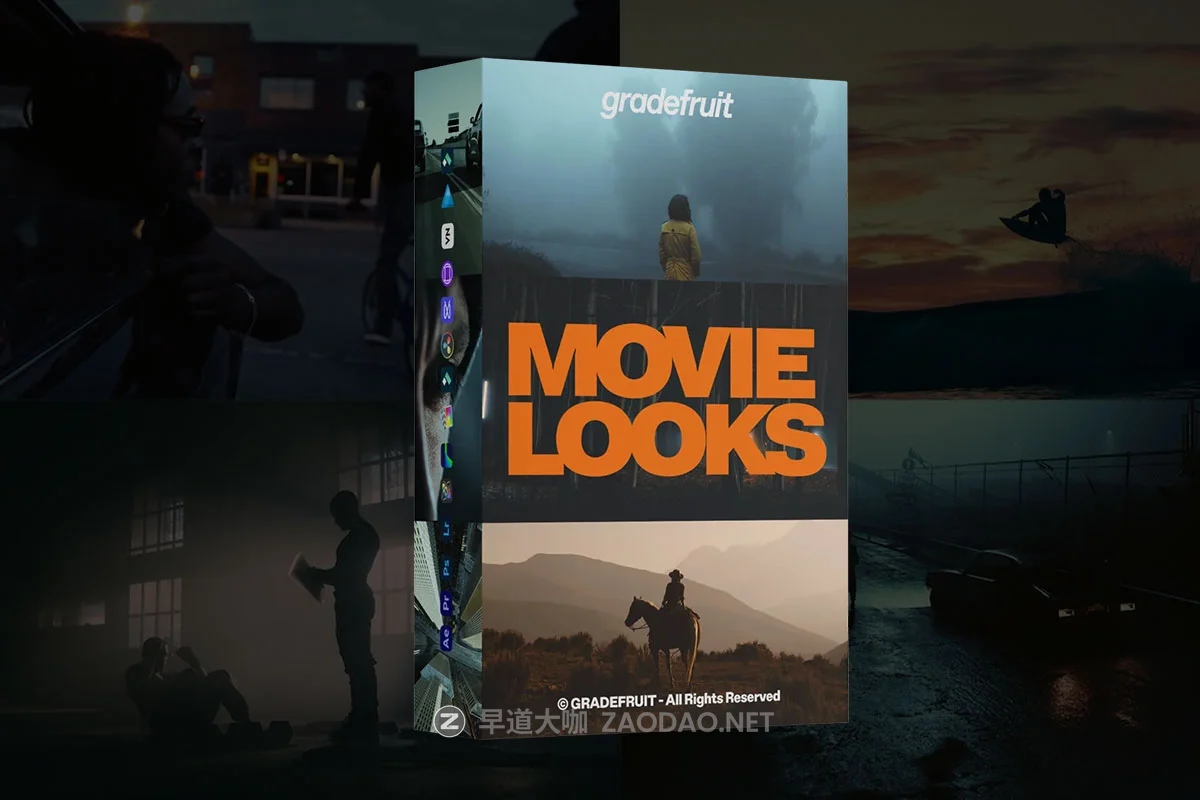 GradeFruit 15组好莱坞电影风格复古怀旧旅拍Vlog视频照片调色LUT+LR调色预设+中文教程 GradeFruit – Movie Looks LUTs & LR Presets插图 GradeFruit 15组好莱坞电影风格复古怀旧旅拍Vlog视频照片调色LUT+LR调色预设+中文教程 GradeFruit – Movie Looks LUTs & LR Presets插图