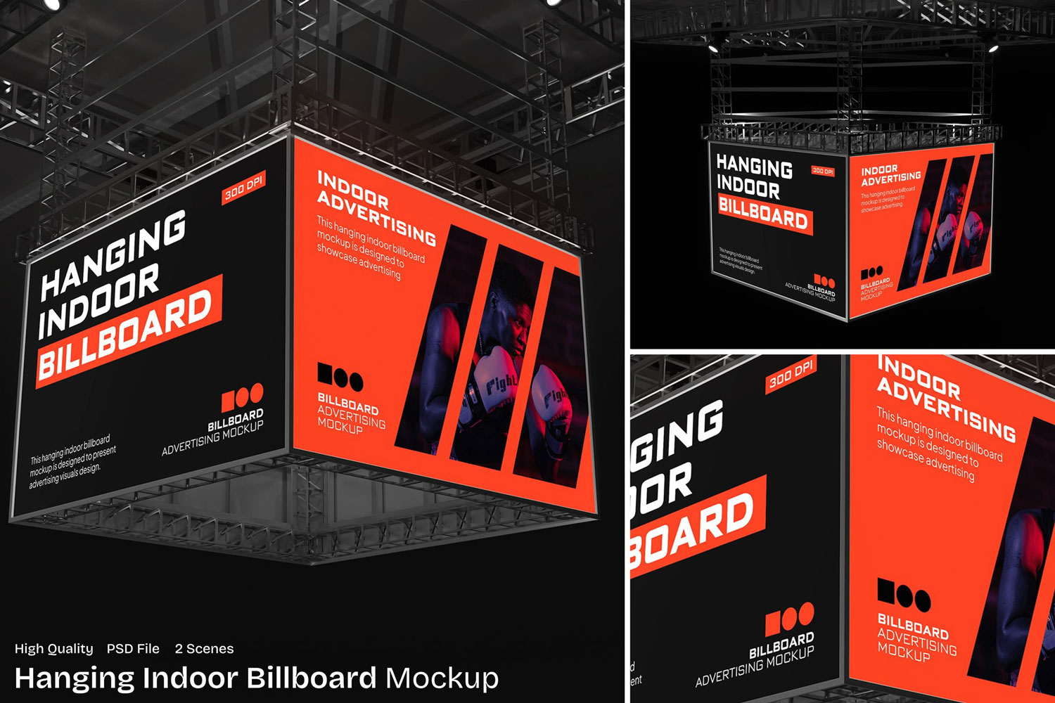 购物中心商场机场展会悬挂广告牌海报kv画面设计贴图psd样机模板素材 Hanging Indoor Billboard Mockup特色图 购物中心商场机场展会悬挂广告牌海报kv画面设计贴图psd样机模板素材 Hanging Indoor Billboard Mockup