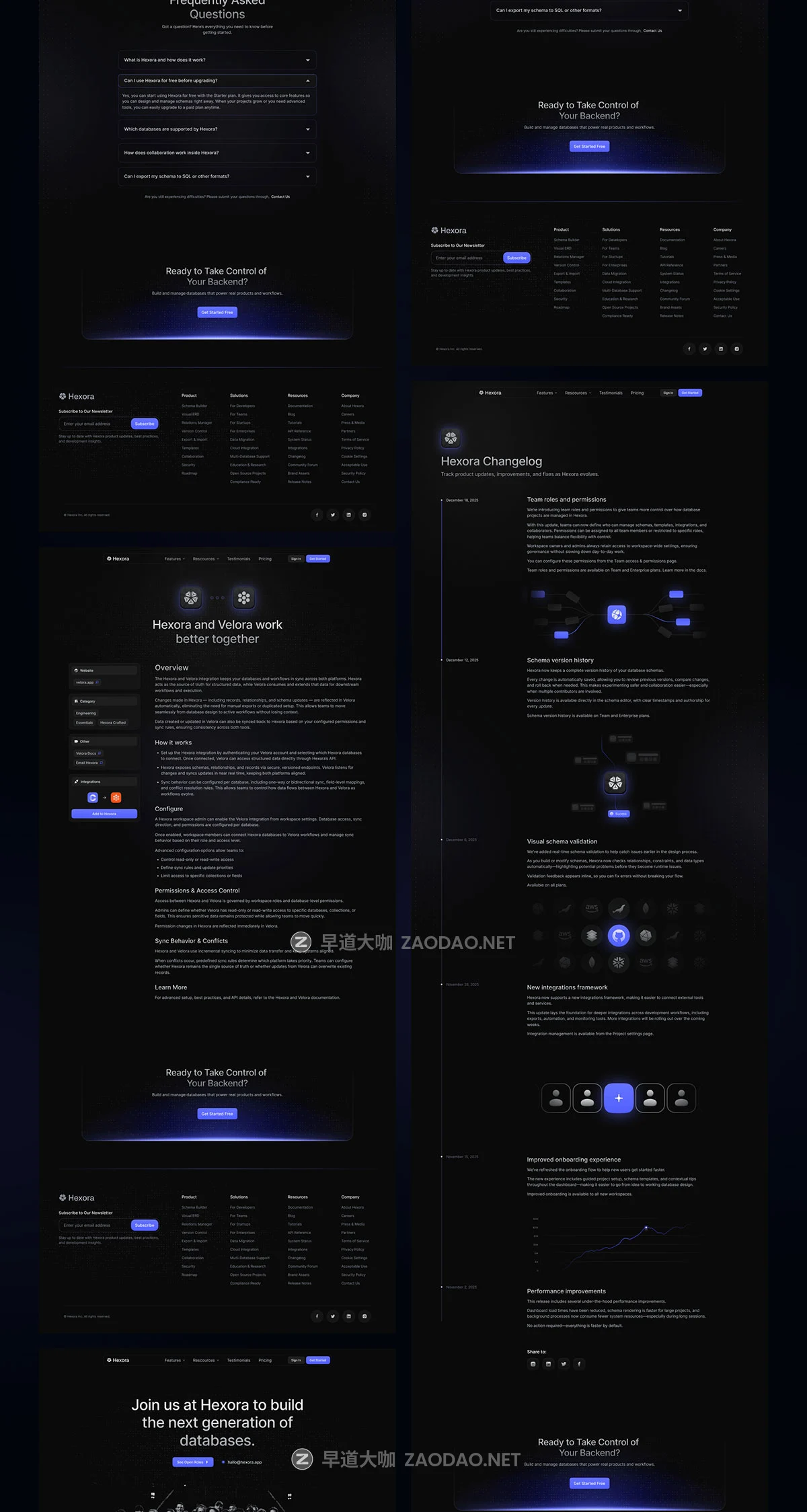40+屏暗调网络科技数据库软件服务平台SaaS网站UI界面设计Figma模板套件 Hexora – SaaS Website Template UI Kit插图11 40+屏暗调网络科技数据库软件服务平台SaaS网站UI界面设计Figma模板套件 Hexora – SaaS Website Template UI Kit插图11