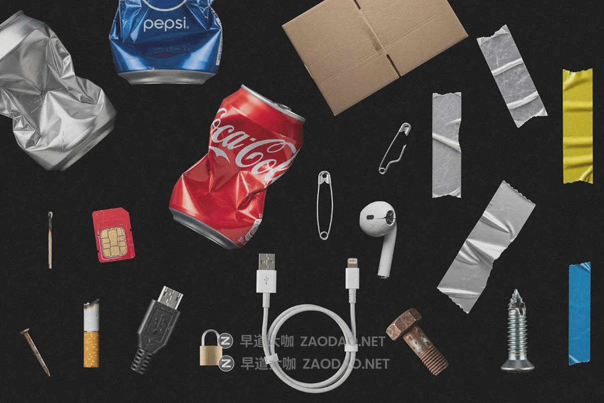 79款活力复古就金属垃圾杂物文具纸片混合拼贴png免抠图片素材 Hyper Junks Graphic Elements插图4 79款活力复古就金属垃圾杂物文具纸片混合拼贴png免抠图片素材 Hyper Junks Graphic Elements插图4