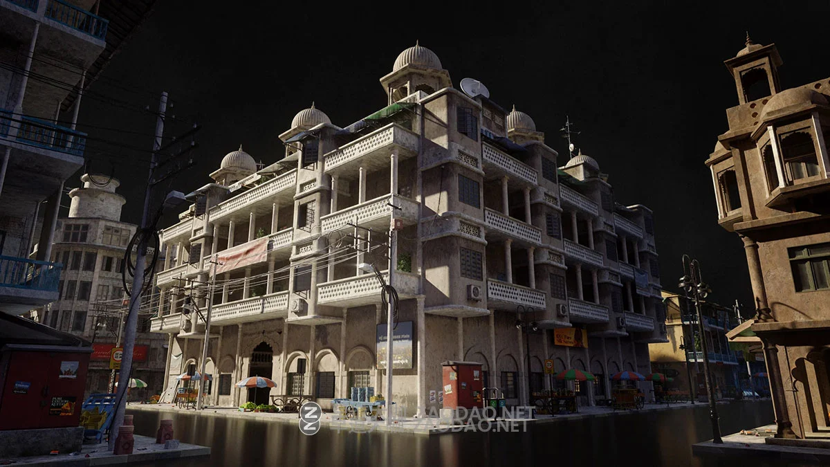 印度新德里城市街道环境建筑3D模型资产Blender/FBX/MAX格式 KitBash3D – New Delhi插图1 印度新德里城市街道环境建筑3D模型资产Blender/FBX/MAX格式 KitBash3D – New Delhi插图1