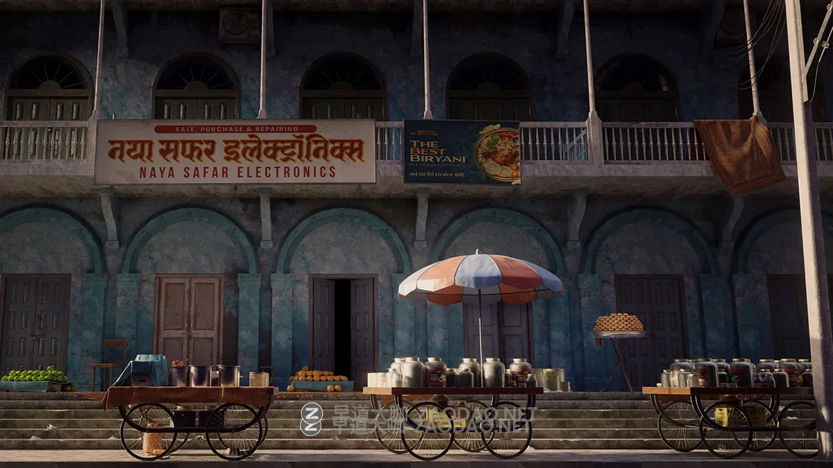 印度新德里城市街道环境建筑3D模型资产Blender/FBX/MAX格式 KitBash3D – New Delhi插图10 印度新德里城市街道环境建筑3D模型资产Blender/FBX/MAX格式 KitBash3D – New Delhi插图10