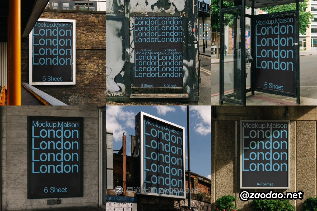 7款英国伦敦城市街头海报广告牌标牌设计ps展示效果图样机mockup模板 Mockup.Maison – London 2 Collection P2插图 7款英国伦敦城市街头海报广告牌标牌设计ps展示效果图样机mockup模板 Mockup.Maison – London 2 Collection P2插图