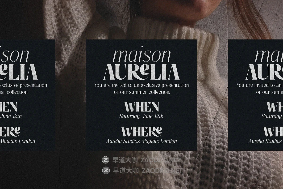 MyFonts – Pure Motif Font Family 18款字重经典永恒情感奢华品牌包装叙事品牌标题logo设计衬线英文字体插图11 MyFonts – Pure Motif Font Family 18款字重经典永恒情感奢华品牌包装叙事品牌标题logo设计衬线英文字体插图11