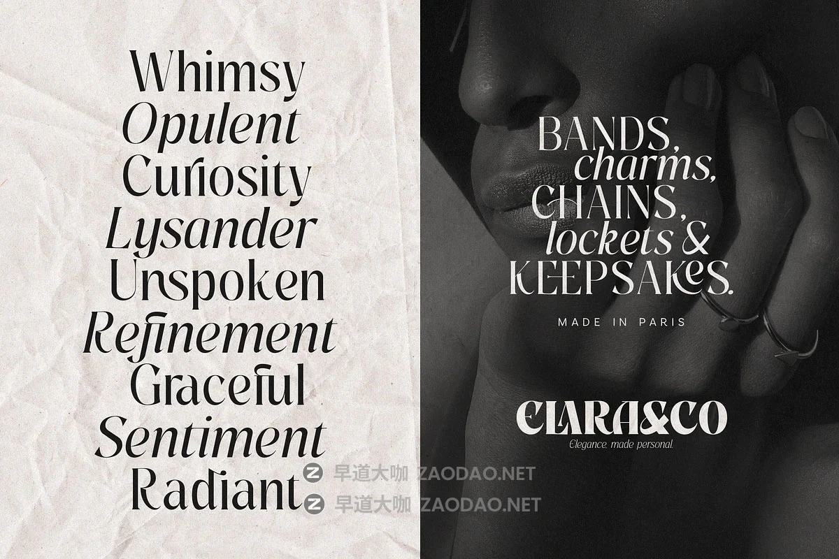 MyFonts – Pure Motif Font Family 18款字重经典永恒情感奢华品牌包装叙事品牌标题logo设计衬线英文字体插图7 MyFonts – Pure Motif Font Family 18款字重经典永恒情感奢华品牌包装叙事品牌标题logo设计衬线英文字体插图7