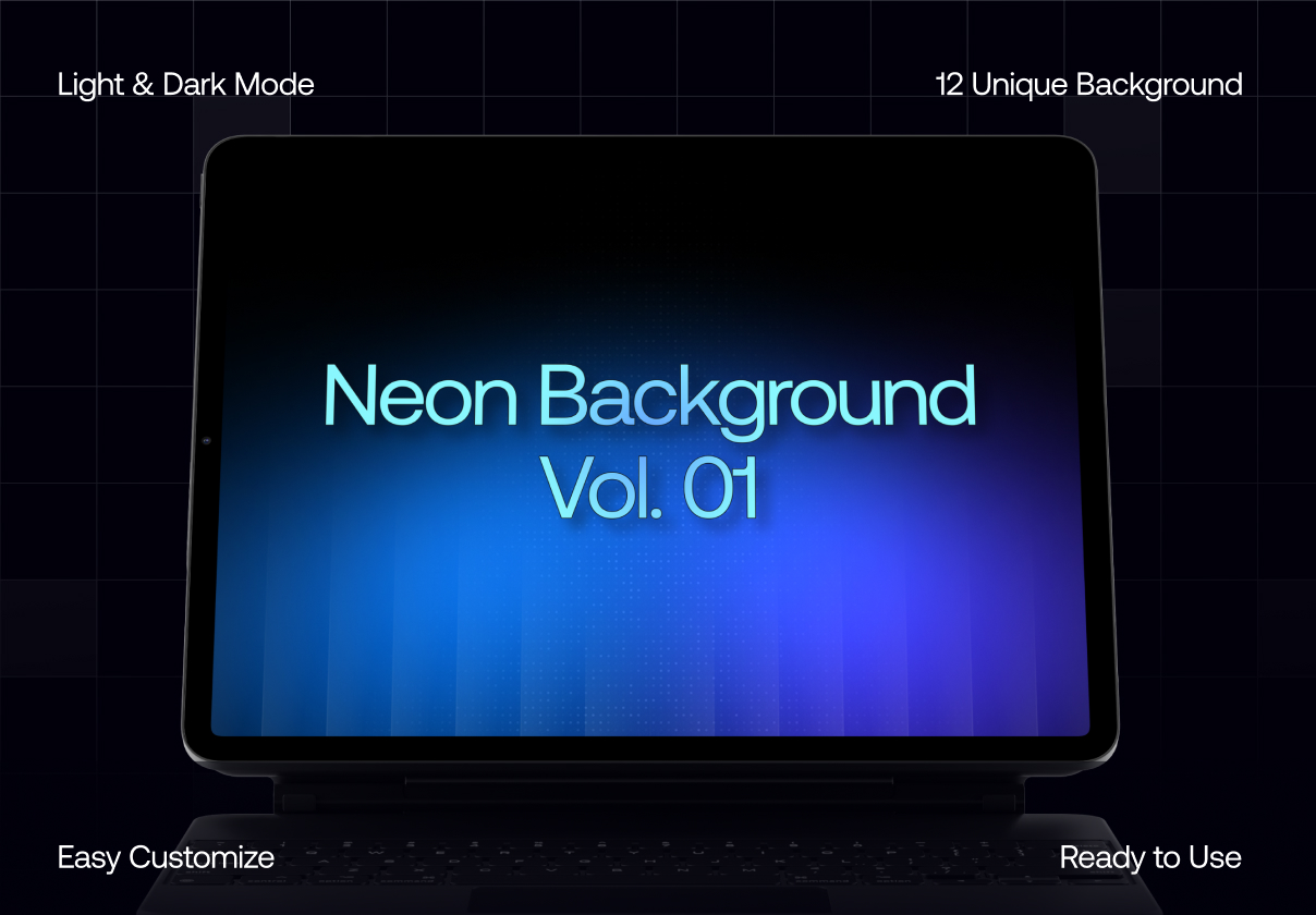 12款未来科技蓝色渐变霓虹颗粒感主视觉KV设计背景图片Figma格式素材 Neon Background Vol. 01特色图 12款未来科技蓝色渐变霓虹颗粒感主视觉KV设计背景图片Figma格式素材 Neon Background Vol. 01