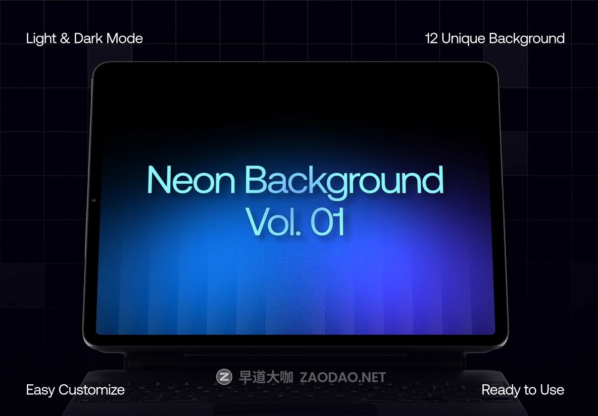 12款未来科技蓝色渐变霓虹颗粒感主视觉KV设计背景图片Figma格式素材 Neon Background Vol. 01插图 12款未来科技蓝色渐变霓虹颗粒感主视觉KV设计背景图片Figma格式素材 Neon Background Vol. 01插图