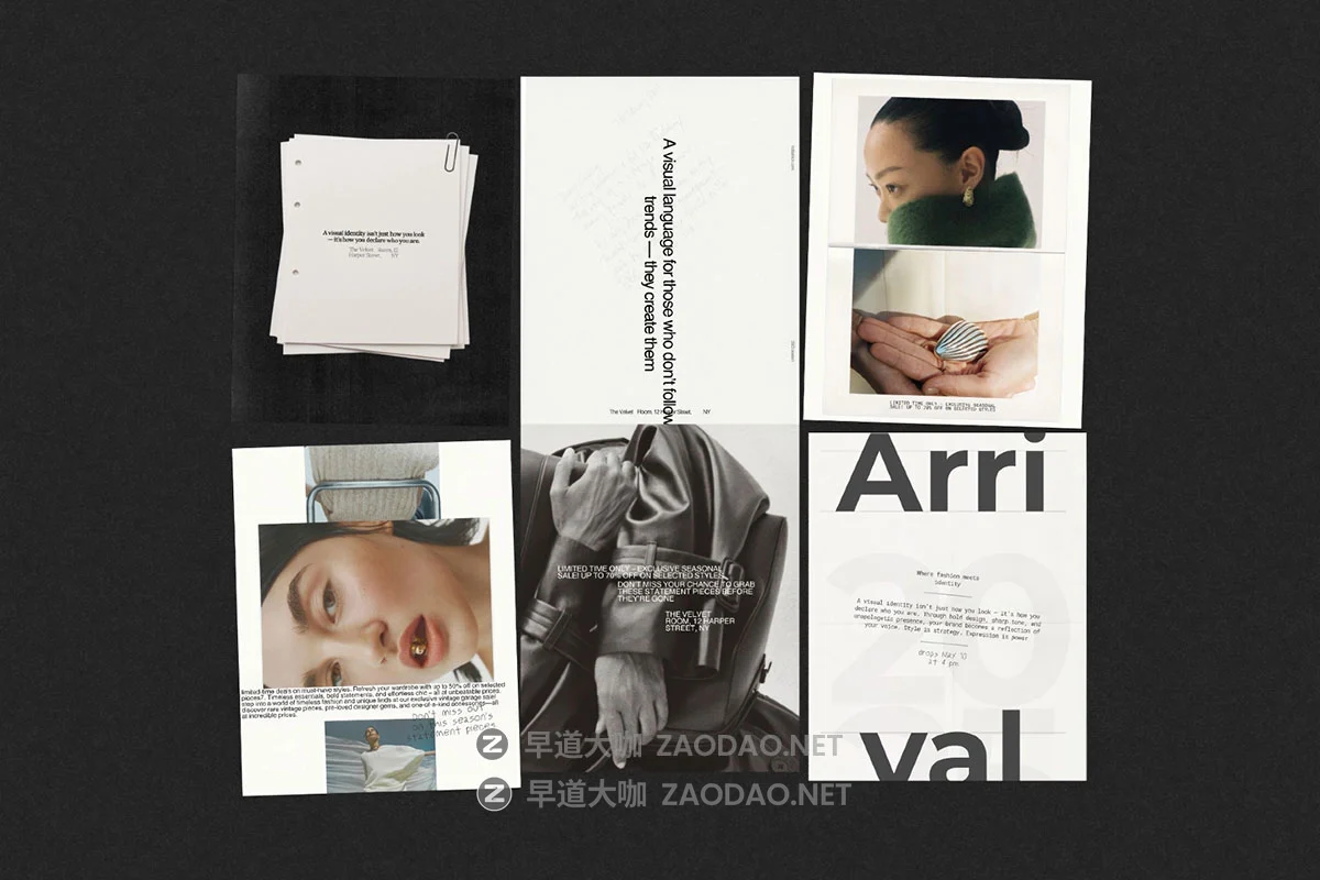 现代美学撕纸拼贴艺术情绪版生活方式品牌营社交媒体设计CANVA模板素材 ORZA | SOCIAL MEDIA KIT插图5 现代美学撕纸拼贴艺术情绪版生活方式品牌营社交媒体设计CANVA模板素材 ORZA | SOCIAL MEDIA KIT插图5