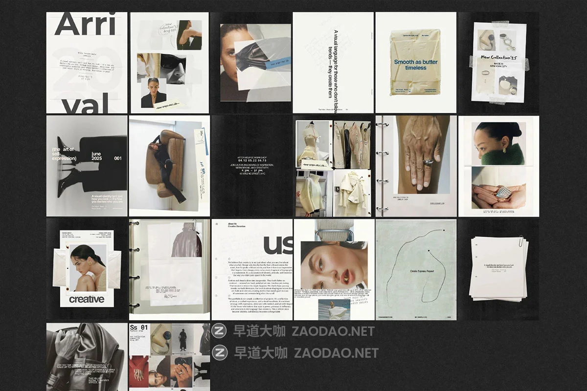 现代美学撕纸拼贴艺术情绪版生活方式品牌营社交媒体设计CANVA模板素材 ORZA | SOCIAL MEDIA KIT插图6 现代美学撕纸拼贴艺术情绪版生活方式品牌营社交媒体设计CANVA模板素材 ORZA | SOCIAL MEDIA KIT插图6