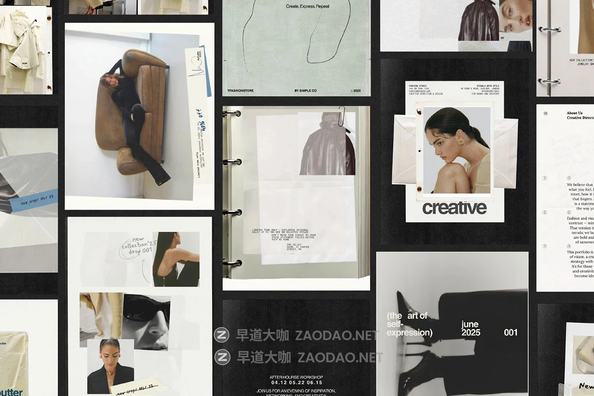 现代美学撕纸拼贴艺术情绪版生活方式品牌营社交媒体设计CANVA模板素材 ORZA | SOCIAL MEDIA KIT插图8 现代美学撕纸拼贴艺术情绪版生活方式品牌营社交媒体设计CANVA模板素材 ORZA | SOCIAL MEDIA KIT插图8