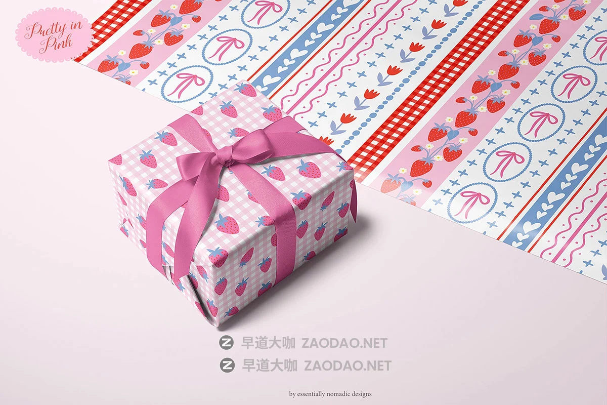 30款粉红色俏皮经典格子条纹蝴蝶结心形花卉png/ai矢量图案设计素材 Pretty In Pink – Seamless Pattern Collection插图8 30款粉红色俏皮经典格子条纹蝴蝶结心形花卉png/ai矢量图案设计素材 Pretty In Pink – Seamless Pattern Collection插图8