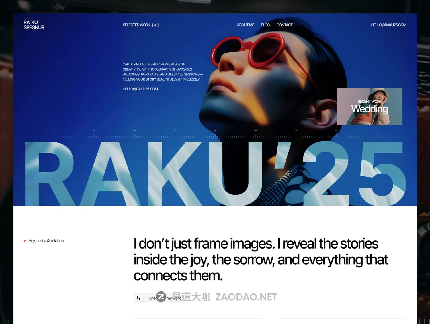 高级响应式设计案例作品集摄影工作室网站版面布局framer模板素材 Raku 24 — Framer Photography template插图 高级响应式设计案例作品集摄影工作室网站版面布局framer模板素材 Raku 24 — Framer Photography template插图