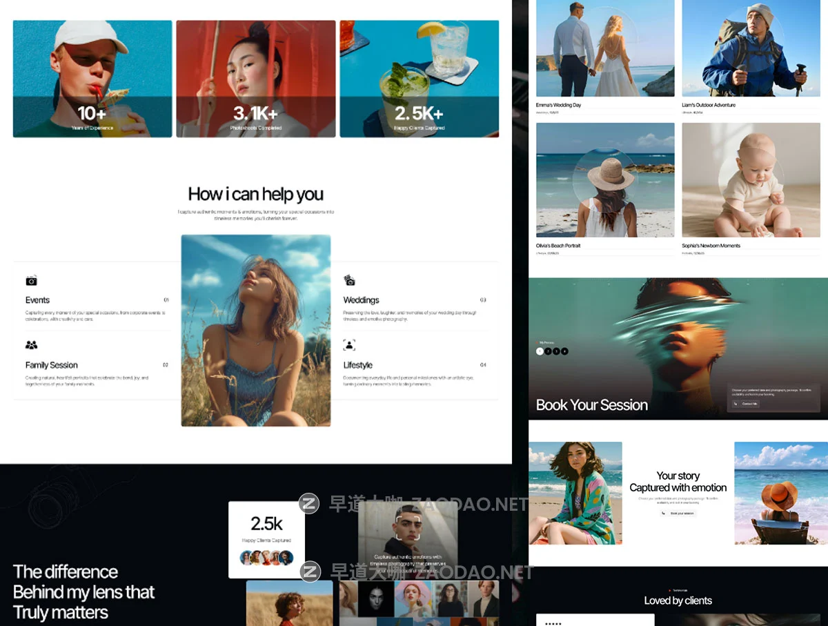 高级响应式设计案例作品集摄影工作室网站版面布局framer模板素材 Raku 24 — Framer Photography template插图3 高级响应式设计案例作品集摄影工作室网站版面布局framer模板素材 Raku 24 — Framer Photography template插图3