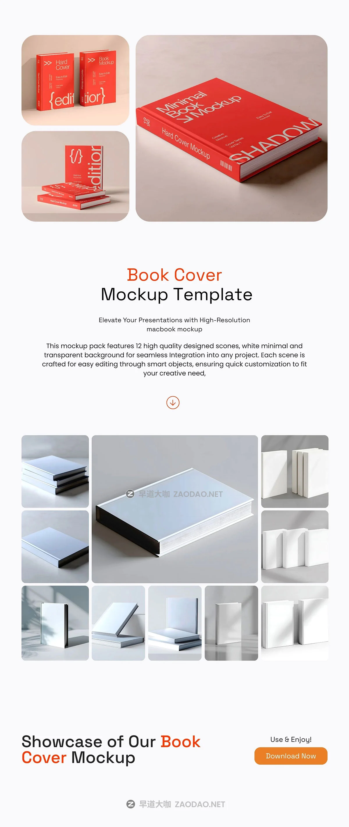 12款逼真精装书籍画册封面设计展示效果图psd样机mockup模板素材 Realistic Hard Book Cover Mockup Set – 12 Scene插图9 12款逼真精装书籍画册封面设计展示效果图psd样机mockup模板素材 Realistic Hard Book Cover Mockup Set – 12 Scene插图9