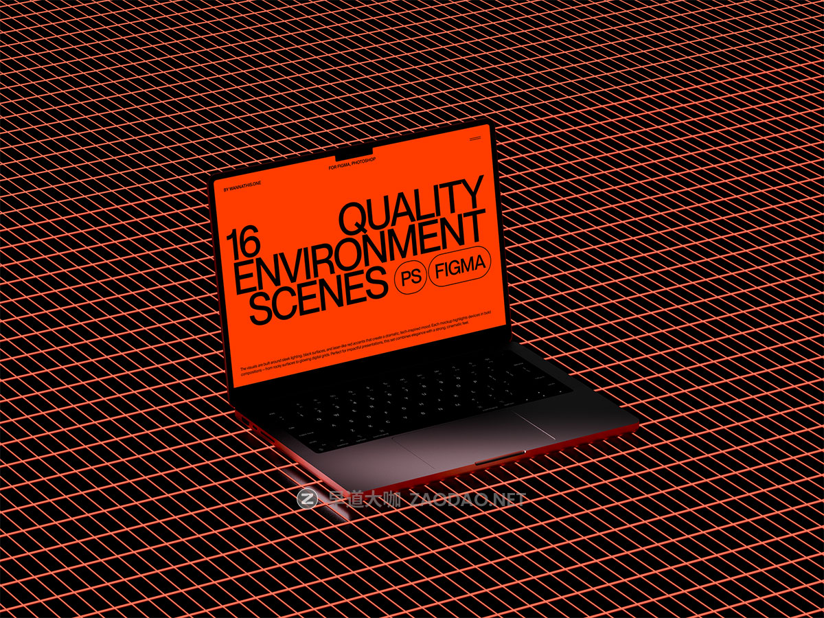 16款暗黑工业风苹果iPhone手机iPad平板MacBook电脑ui作品集贴图psd/figma样机模板 Wannathis – Laser light Apple device mockups插图8 16款暗黑工业风苹果iPhone手机iPad平板MacBook电脑ui作品集贴图psd/figma样机模板 Wannathis – Laser light Apple device mockups插图8