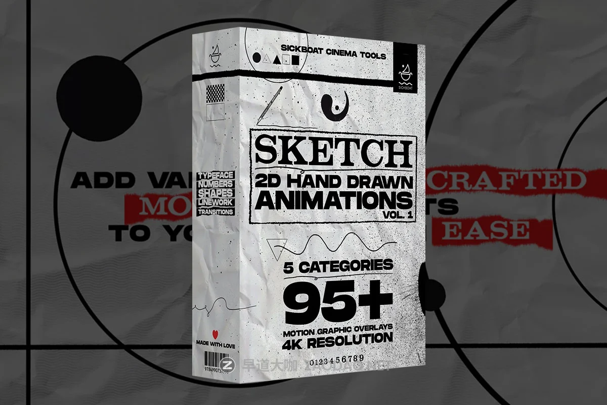 95组手绘涂鸦艺术线条图形2D动画视频叠加层特效MOV格式素材 Sickboat – SKETCH VOL. 1: 2D HAND DRAWN ANIMATIONS插图 95组手绘涂鸦艺术线条图形2D动画视频叠加层特效MOV格式素材 Sickboat – SKETCH VOL. 1: 2D HAND DRAWN ANIMATIONS插图