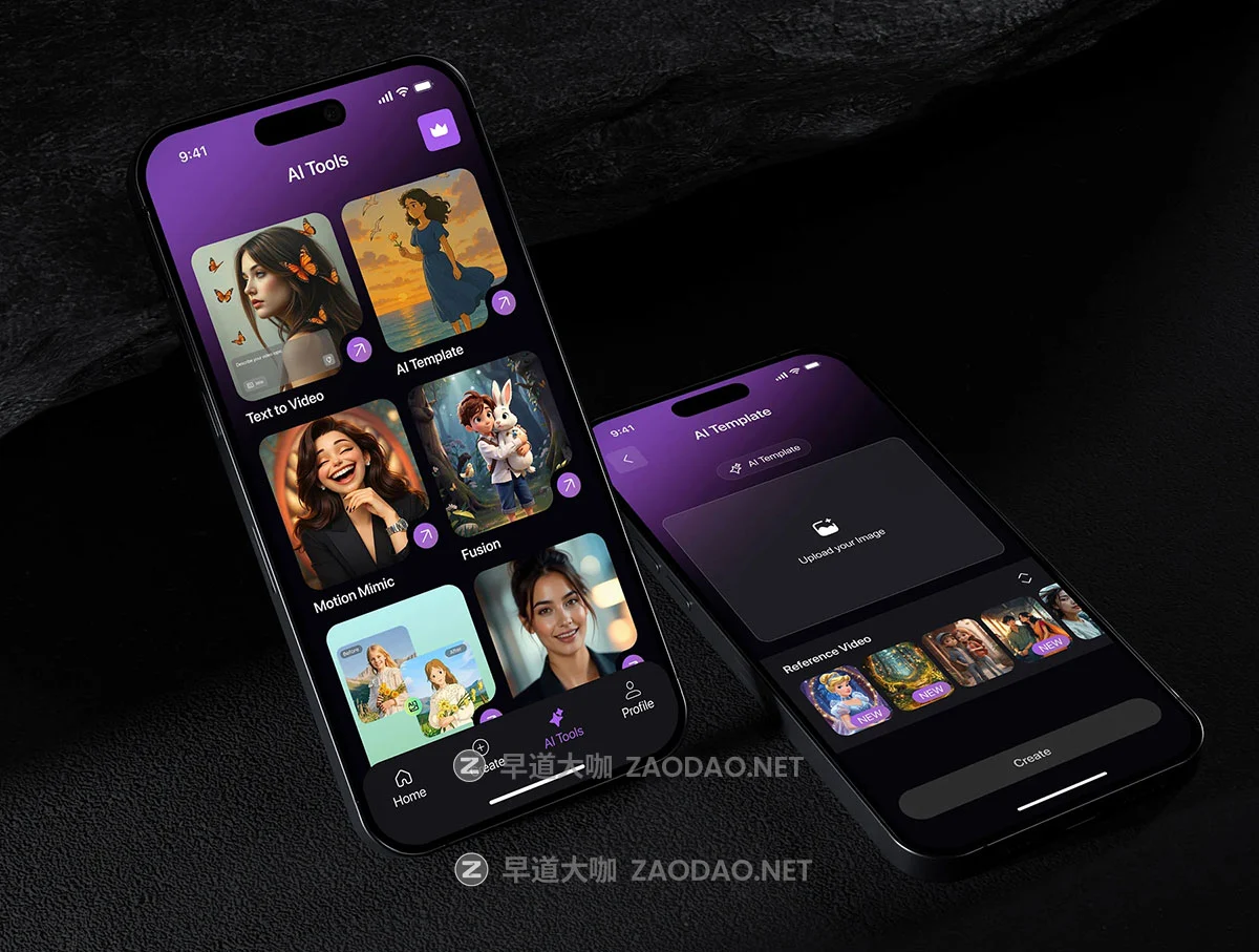 65+屏AI智能短视频电影vlog生成器移动订阅功能app ui界面设计figma模板套件 Vidory AI Video Generator App UI Kit插图7 65+屏AI智能短视频电影vlog生成器移动订阅功能app ui界面设计figma模板套件 Vidory AI Video Generator App UI Kit插图7