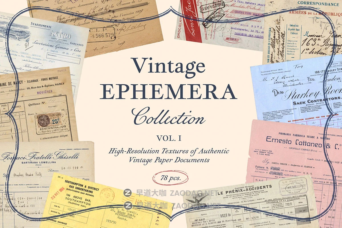 78款复古做旧国外信纸表单支票收据发票古董手稿png免抠图片素材 Vintage Ephemera Collection插图 78款复古做旧国外信纸表单支票收据发票古董手稿png免抠图片素材 Vintage Ephemera Collection插图