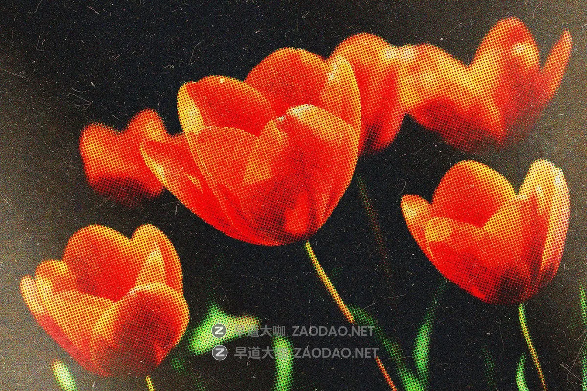 复古做旧灰尘划痕半色调颗粒纹理人像照片修改ps特效滤镜插件样机 Vivid Dot Halftone Photo Effect插图4 复古做旧灰尘划痕半色调颗粒纹理人像照片修改ps特效滤镜插件样机 Vivid Dot Halftone Photo Effect插图4