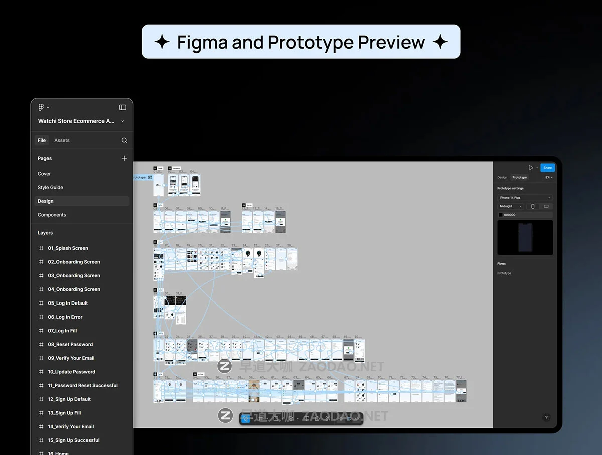 65+屏奢侈品智能手表电子产品商城app用户界面设计figma模板ui套件素材 Watch E-commerce Mobile App UI Kit插图4 65+屏奢侈品智能手表电子产品商城app用户界面设计figma模板ui套件素材 Watch E-commerce Mobile App UI Kit插图4