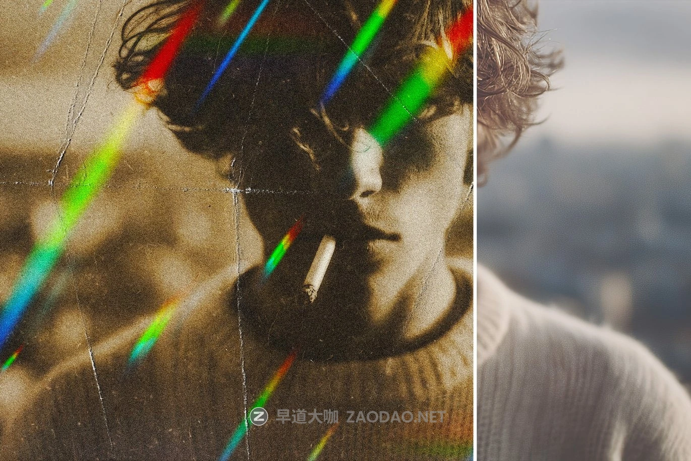 复古漏光颗粒折痕照片效果ps特效滤镜样机 Retro Light Leak Overlay Effect插图7 复古漏光颗粒折痕照片效果ps特效滤镜样机 Retro Light Leak Overlay Effect插图7