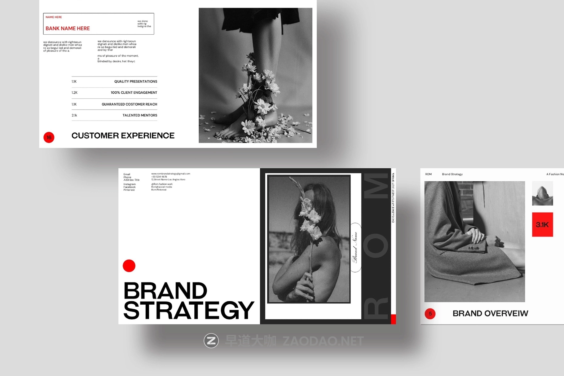 时尚简约品牌营销策划演示文稿设计ppt/keynote模版 Rom Brand Strategy Presentation Template插图2 时尚简约品牌营销策划演示文稿设计ppt/keynote模版 Rom Brand Strategy Presentation Template插图2