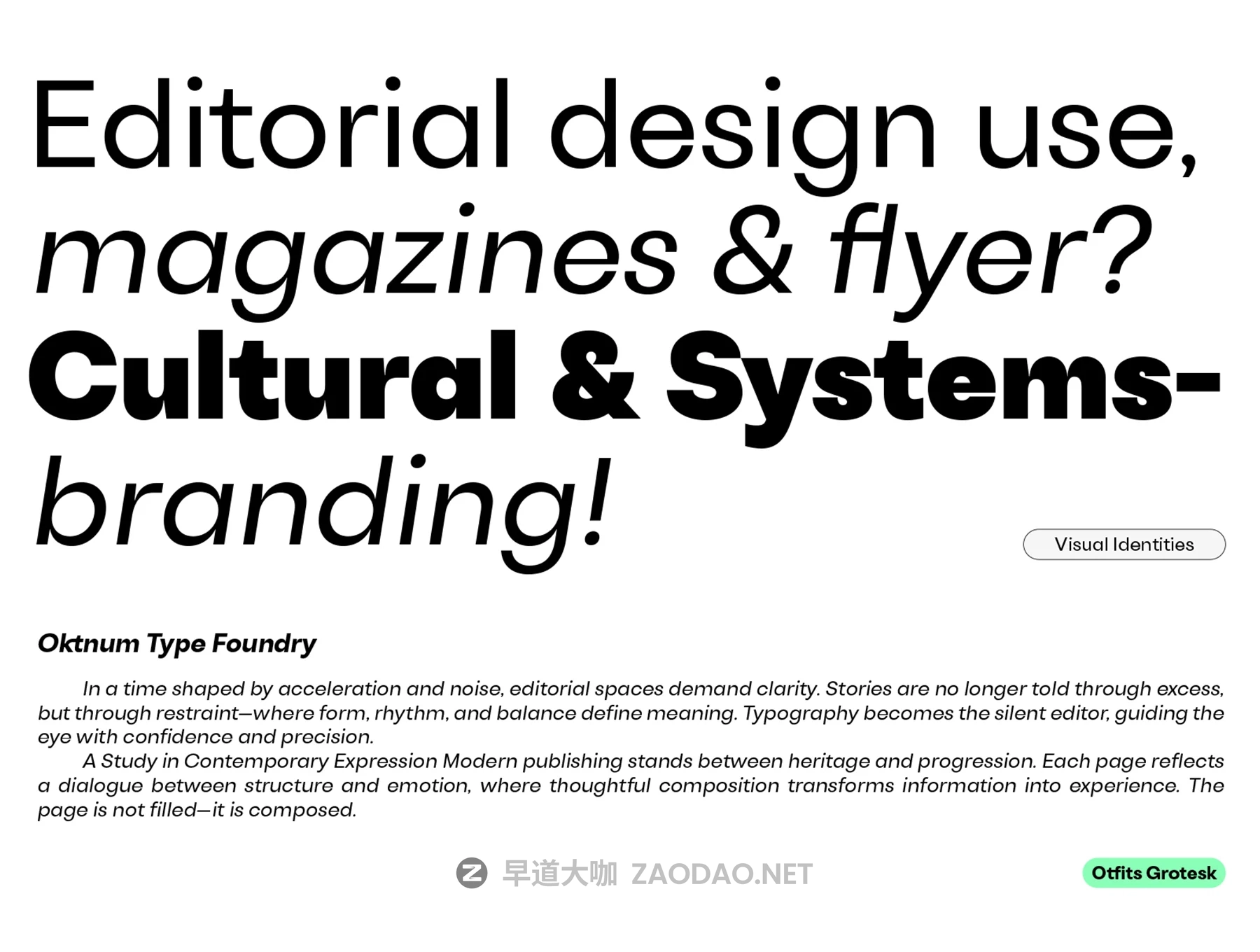 现代美学品牌数字界面包装徽标设计无衬线英文字体安装包 Otfits Grotesk Display Typeface插图13 现代美学品牌数字界面包装徽标设计无衬线英文字体安装包 Otfits Grotesk Display Typeface插图13