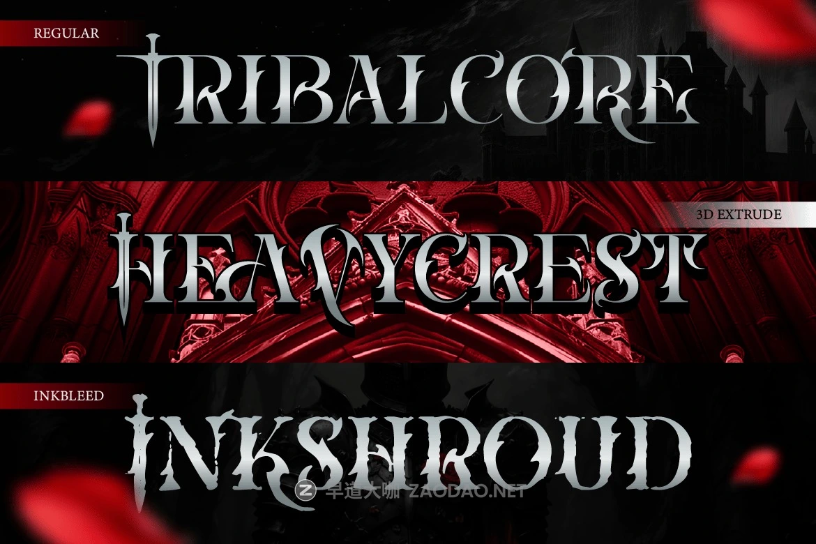 哥特式黑暗金属品牌海报游戏标题设计装饰英文字体安装包 Wildtras插图10 哥特式黑暗金属品牌海报游戏标题设计装饰英文字体安装包 Wildtras插图10