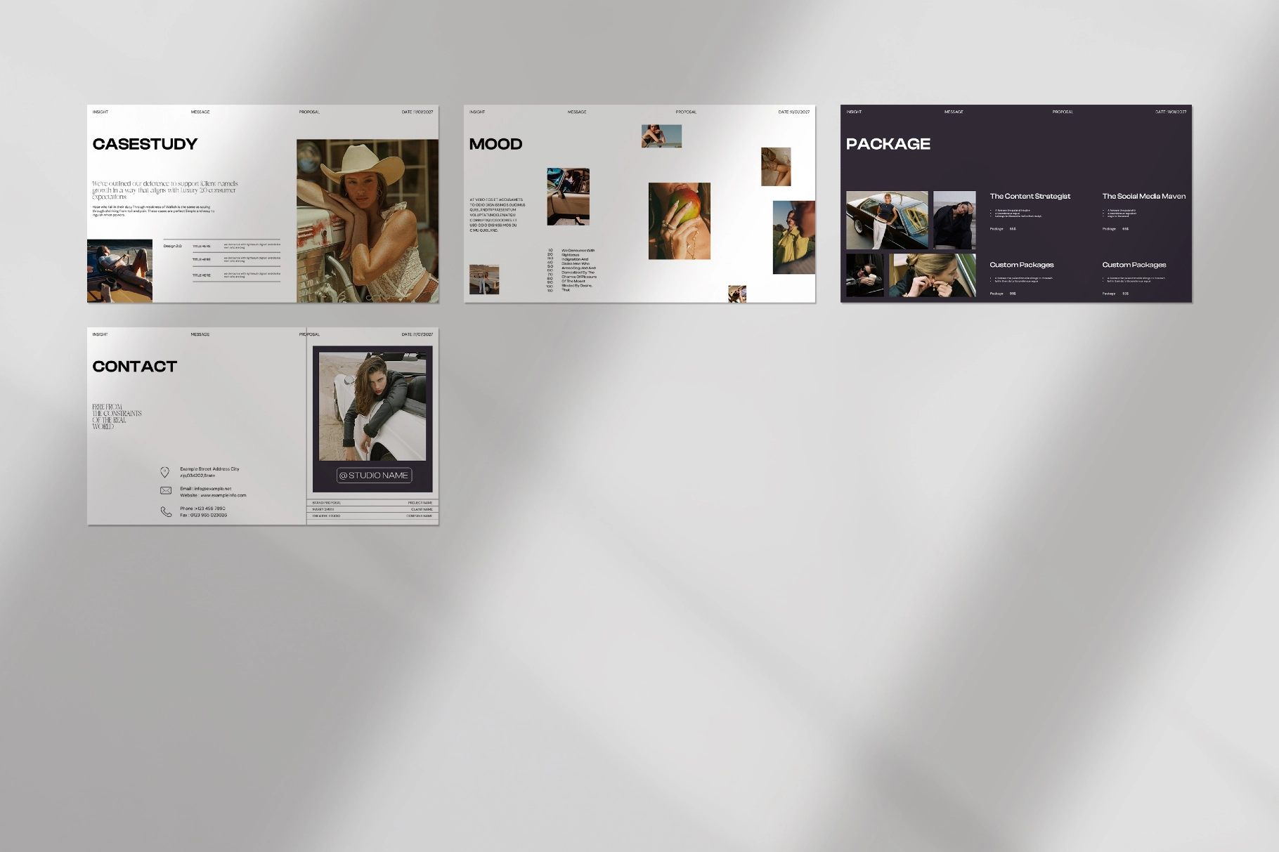 22页独特奢侈品牌作品集简历提案图文排版幻灯片设计ppt/keynote模板素材 Brand Proposal Presentation Template插图7 22页独特奢侈品牌作品集简历提案图文排版幻灯片设计ppt/keynote模板素材 Brand Proposal Presentation Template插图7