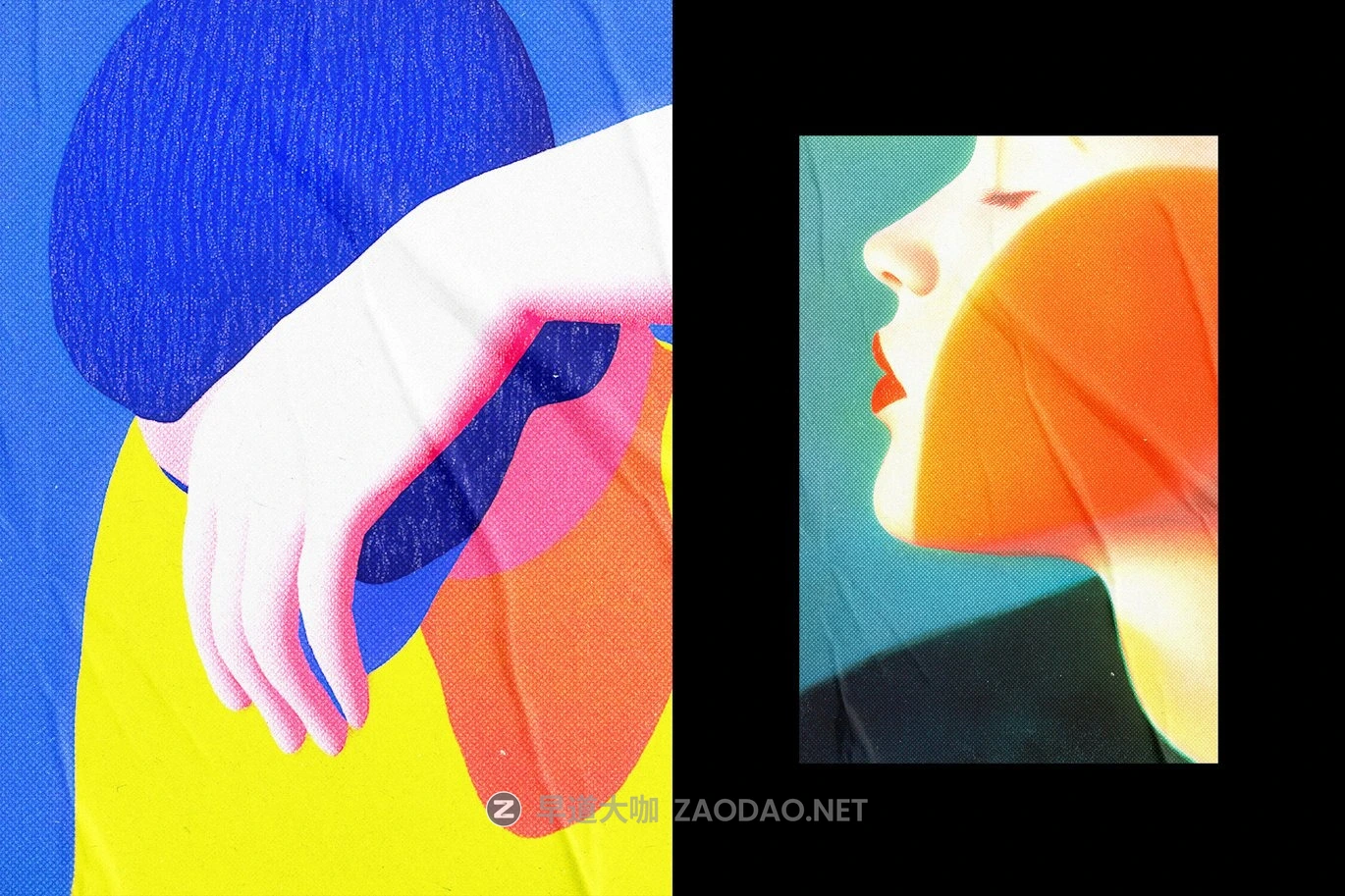 复古半调褶皱海报照片效果ps特效滤镜样机 Retro Magazine Print Effect插图5 复古半调褶皱海报照片效果ps特效滤镜样机 Retro Magazine Print Effect插图5