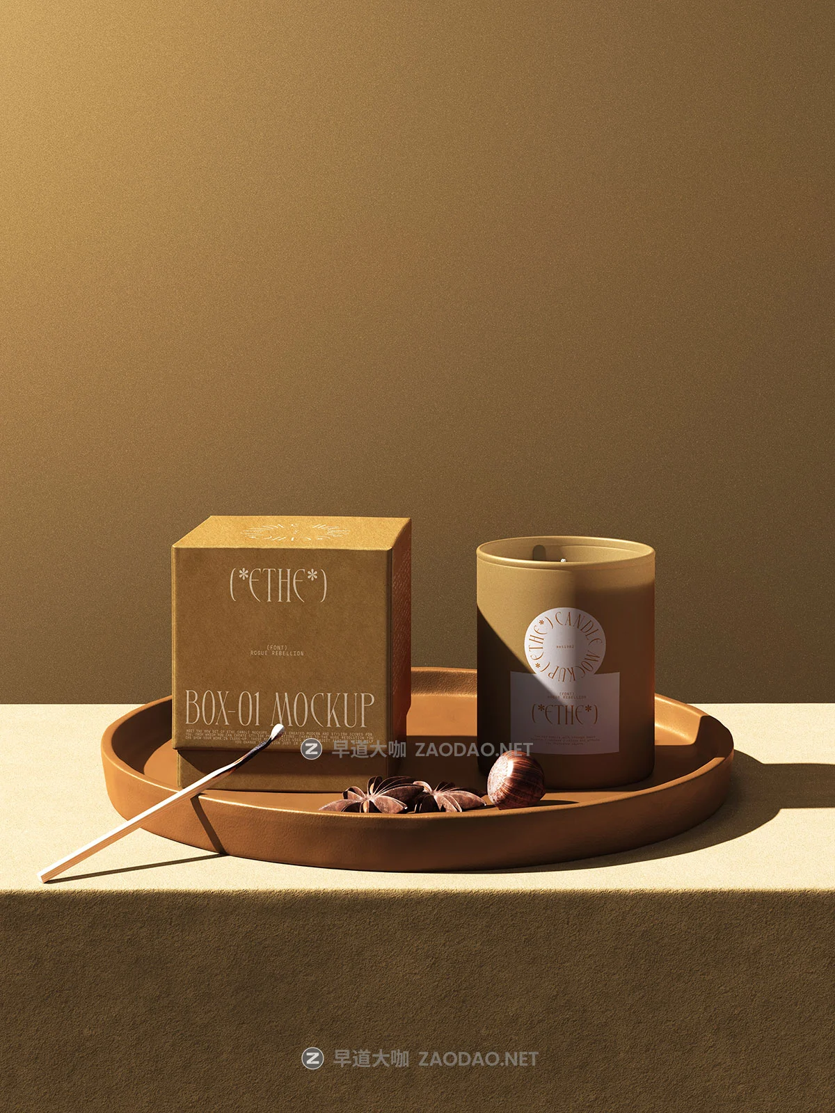 7款高级自然侘寂风香薰蜡烛礼盒包装设计作品展示效果图ps样机 ETHE – Box & Candle Mockups V1 by Creatoom插图5 7款高级自然侘寂风香薰蜡烛礼盒包装设计作品展示效果图ps样机 ETHE – Box & Candle Mockups V1 by Creatoom插图5