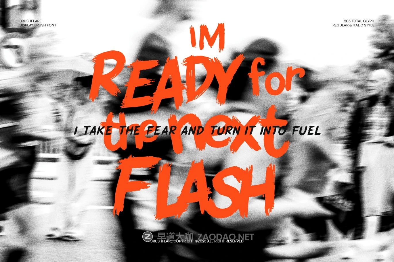 复古涂鸦音乐海报包装徽标设计手写英文字体安装包 Brushflare – Brush Display Font插图7 复古涂鸦音乐海报包装徽标设计手写英文字体安装包 Brushflare – Brush Display Font插图7