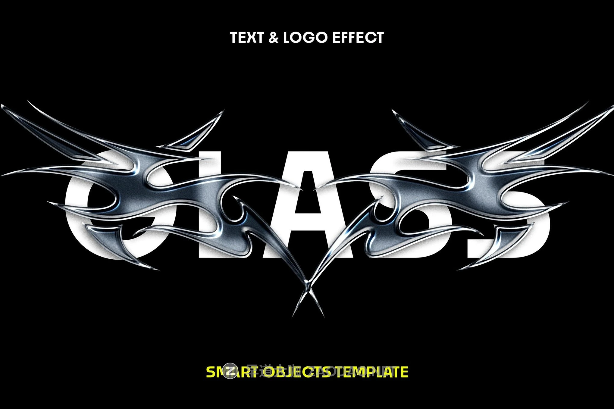 3D立体光泽玻璃镀铬效果标题Logo设计ps特效样机模版 Glass Text & Logo Effect插图 3D立体光泽玻璃镀铬效果标题Logo设计ps特效样机模版 Glass Text & Logo Effect插图