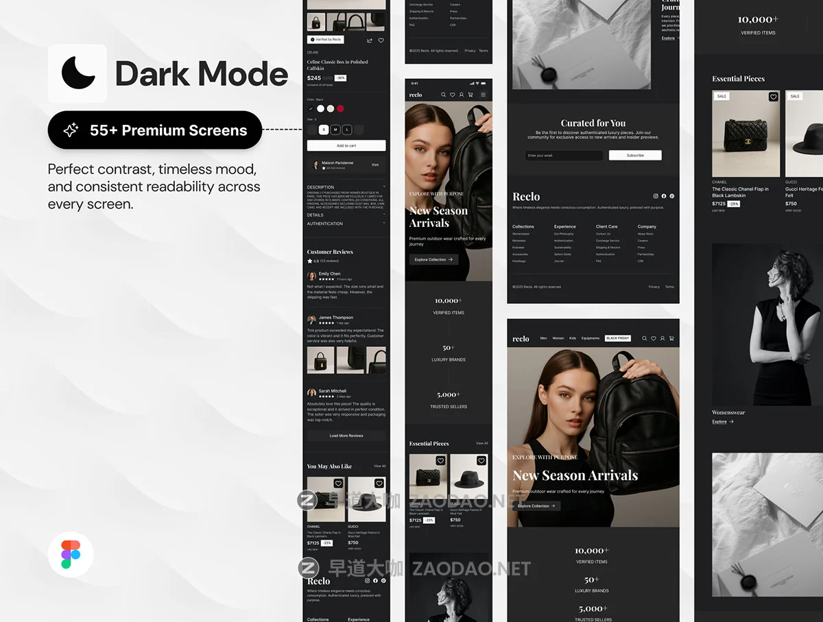100+屏响应式二手奢侈品包包帽子电商网站用户ui界面设计figma模板素材 Reclo – Responsive Preloved Secondhand Marketplace Website UI Kit插图4 100+屏响应式二手奢侈品包包帽子电商网站用户ui界面设计figma模板素材 Reclo – Responsive Preloved Secondhand Marketplace Website UI Kit插图4
