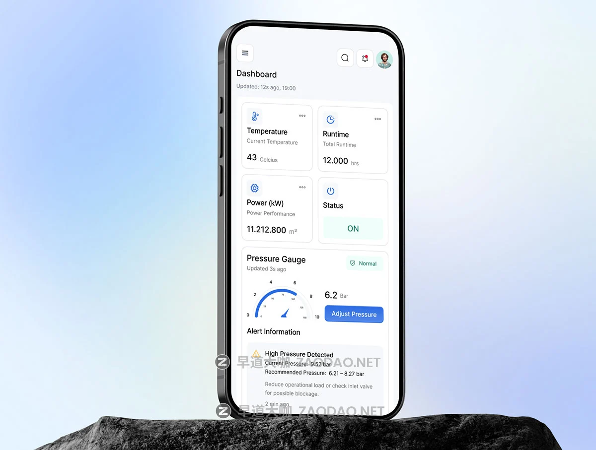 160+屏AI智能工厂工业生产机械设备性能监控实时数据检测平台仪表盘ui界面设计figma模板 SmartyAir – AI-Powered Industrial Monitoring Dashboard插图7 160+屏AI智能工厂工业生产机械设备性能监控实时数据检测平台仪表盘ui界面设计figma模板 SmartyAir – AI-Powered Industrial Monitoring Dashboard插图7