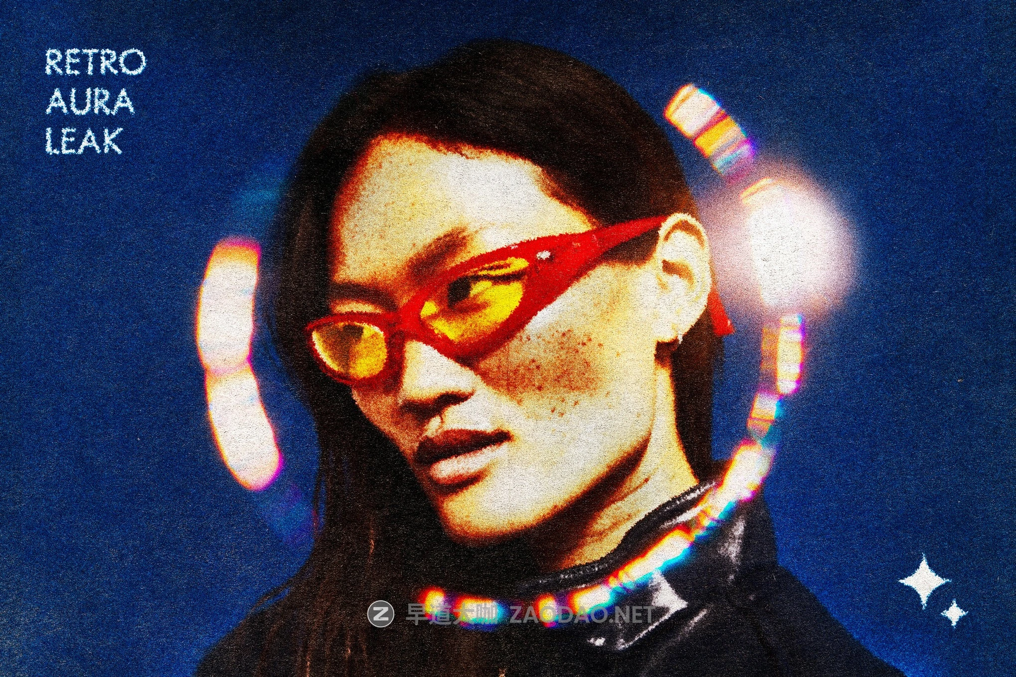 复古漏光光环颗粒照片效果ps特效滤镜样机 Retro Aura Leak Photo Effect插图 复古漏光光环颗粒照片效果ps特效滤镜样机 Retro Aura Leak Photo Effect插图
